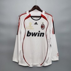 AC Milan 06/07 Away White UCL Final Long Sleeve Soccer Jersey